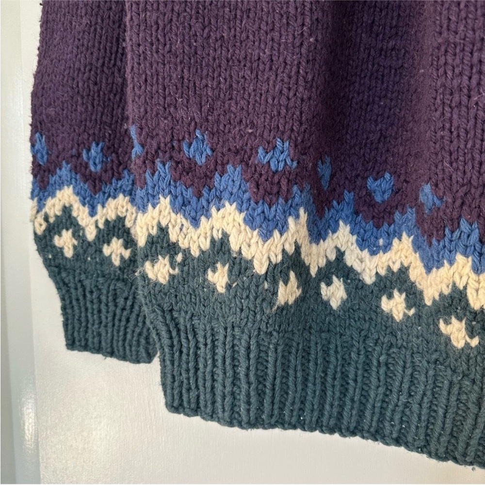 Vintage Handknits Fair Isle Knit Wool Sweater Made In Bolivia - Picture 3 of 4